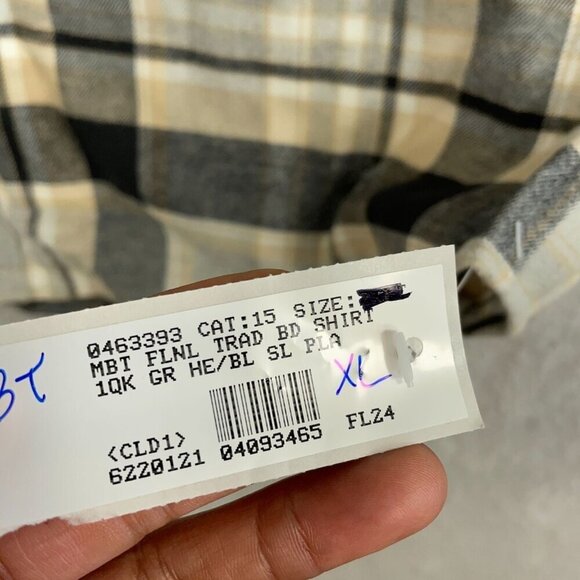 NEW Lands' End Men's XL Plaid Flannel Shirt Long Sleeve Button up - Picture 6 of 7